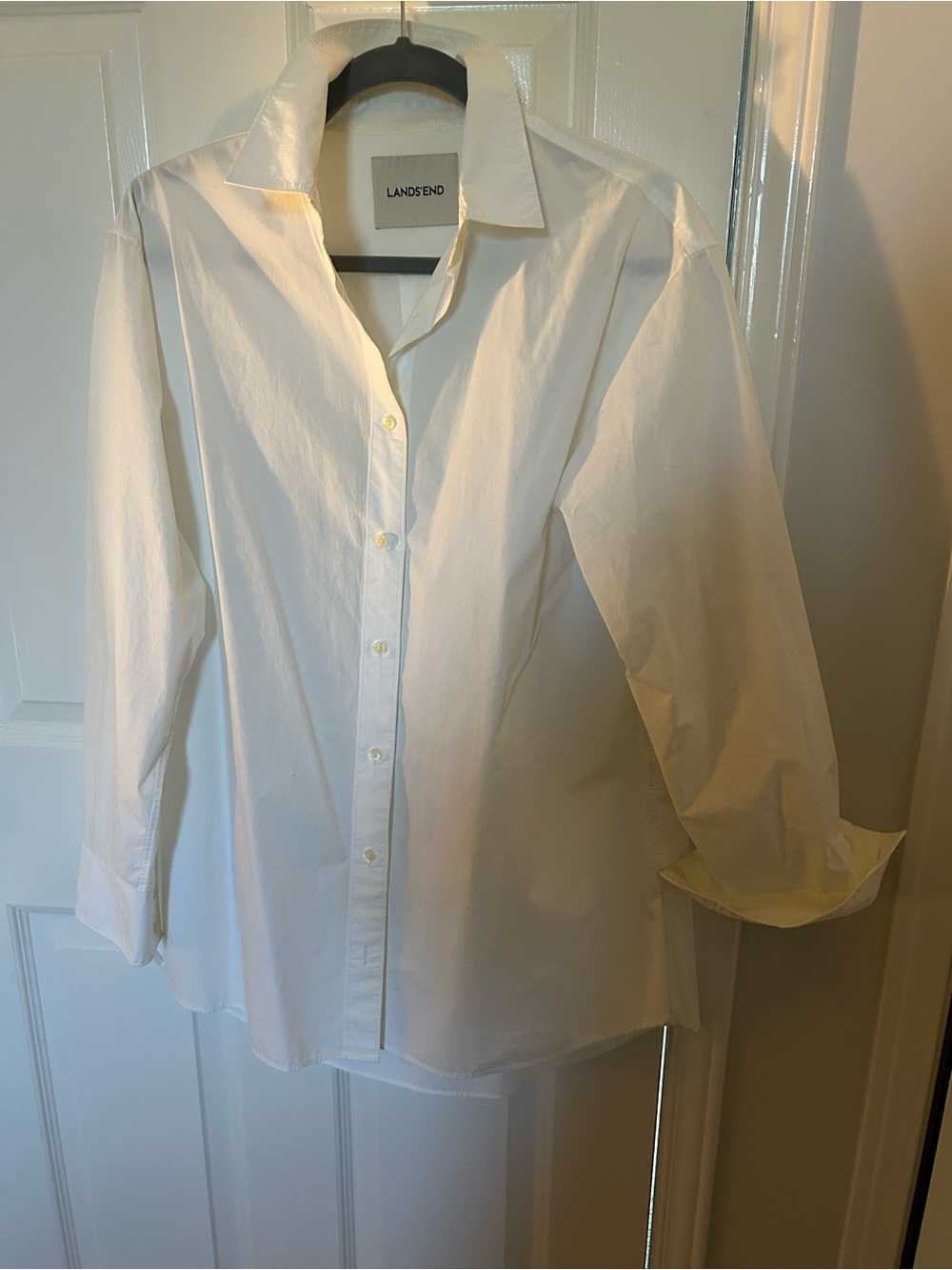 Lands' End Classic White Button-Down Shirt